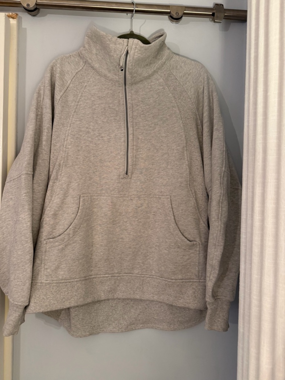 lululemon athletica Light Gray Half-Zip Pullover